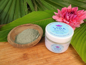 VIDA Blue Clay - 4 oz 100% Natural Costa Rica Rainforest Blue Clay (VBC-4J)